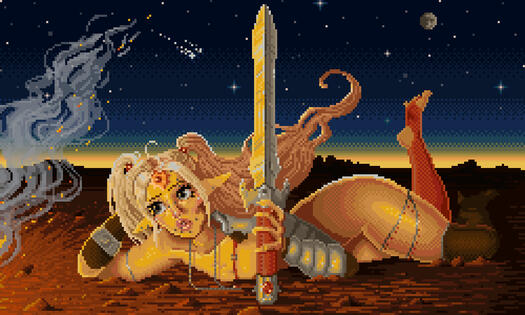 Campfire - pixel art full body